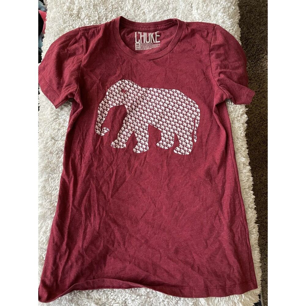 Choke Junior Sz. M Burgundy Elephant Tee. Cute, Fun